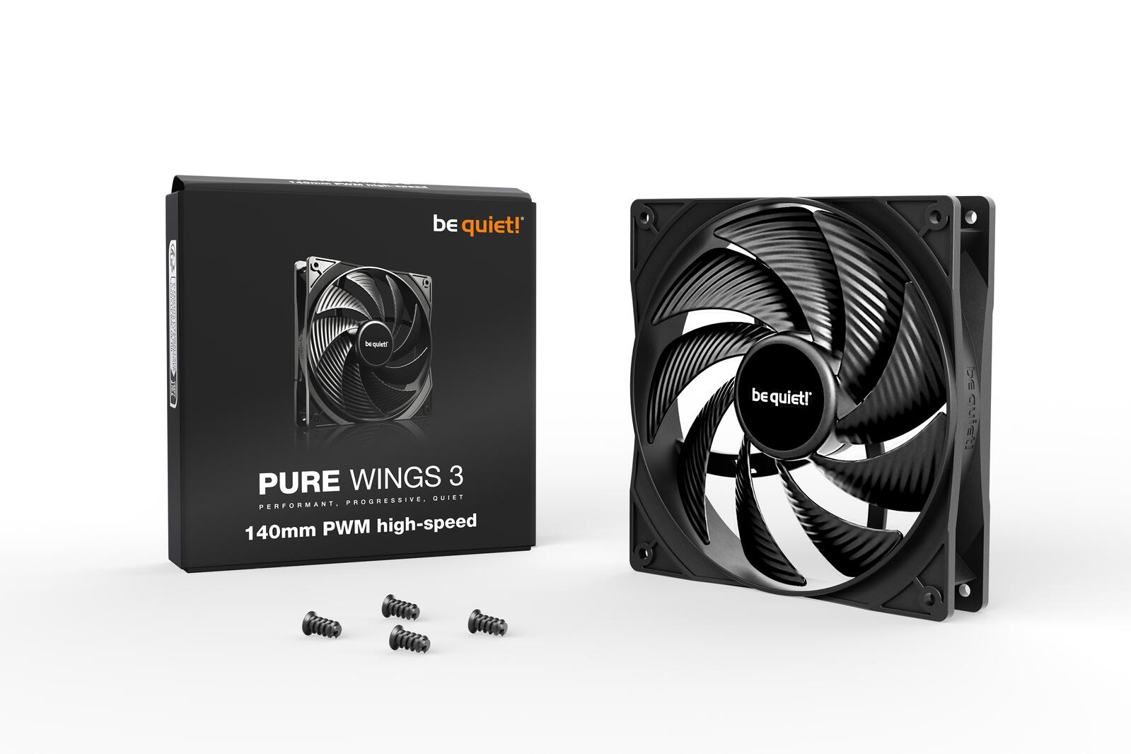 be quiet Lüfter Pure Wings 3 140mm PWM High-Speed schwarz