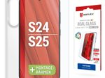 DISPLEX Panzerglas (10H) + Schutzhülle für Samsung Galaxy S24/S25