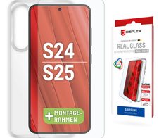 DISPLEX Panzerglas (10H) + Schutzhülle für Samsung Galaxy S24/S25