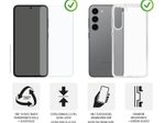 DISPLEX Panzerglas (10H) + Schutzhülle für Samsung Galaxy S24/S25