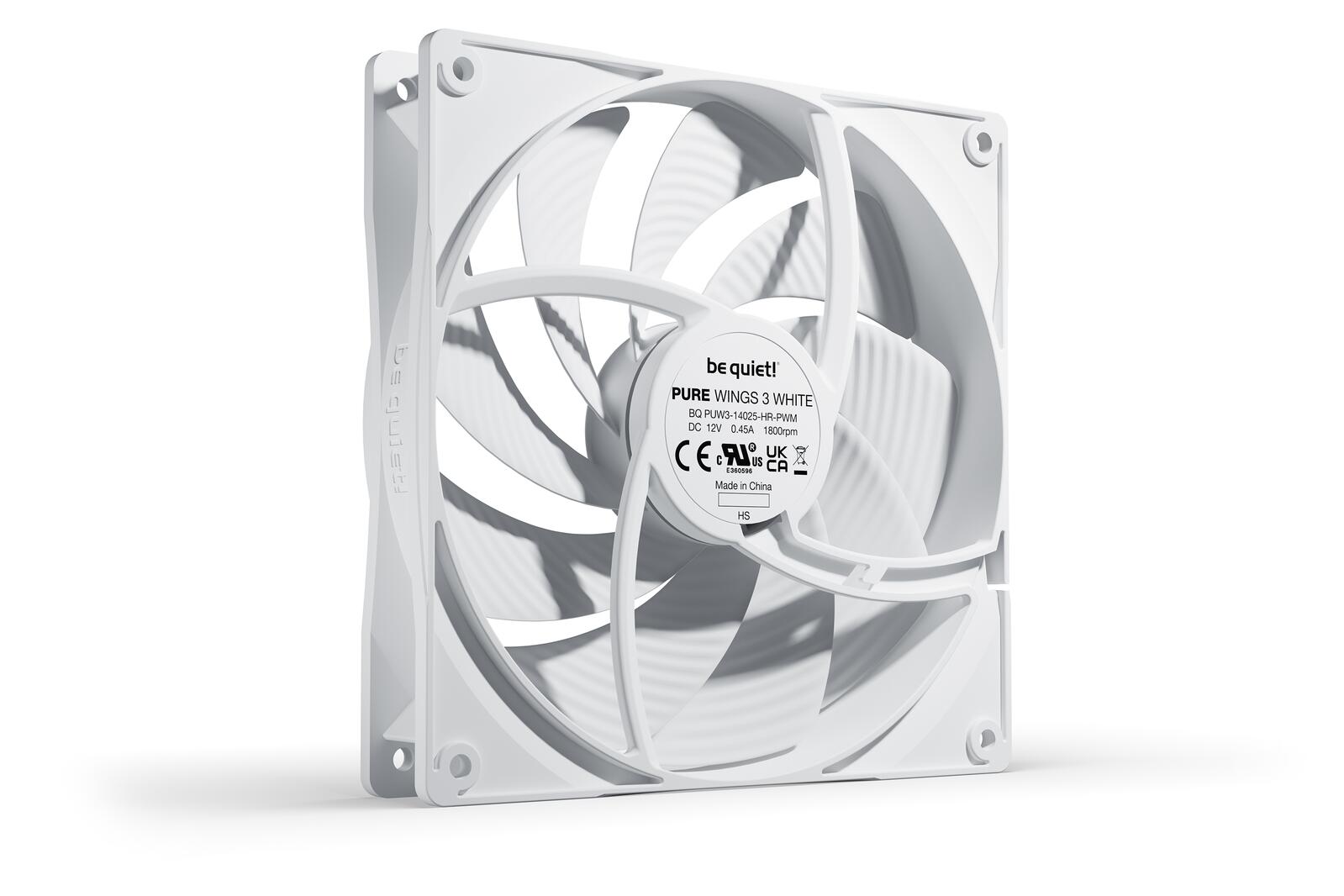 be quiet Lüfter Pure Wings 3 White 140mm PWM High-Speed weiß