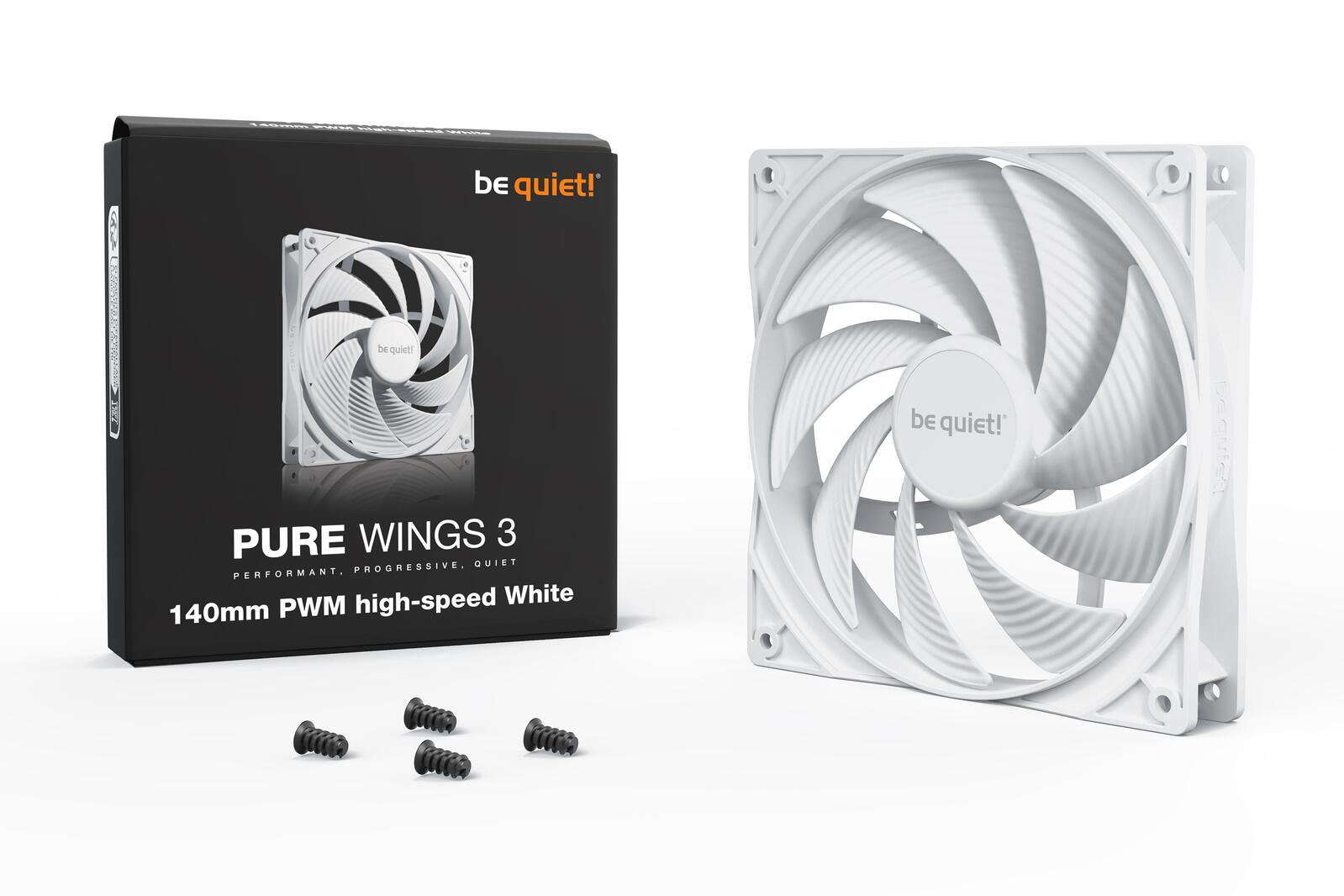 be quiet Lüfter Pure Wings 3 White 140mm PWM High-Speed weiß