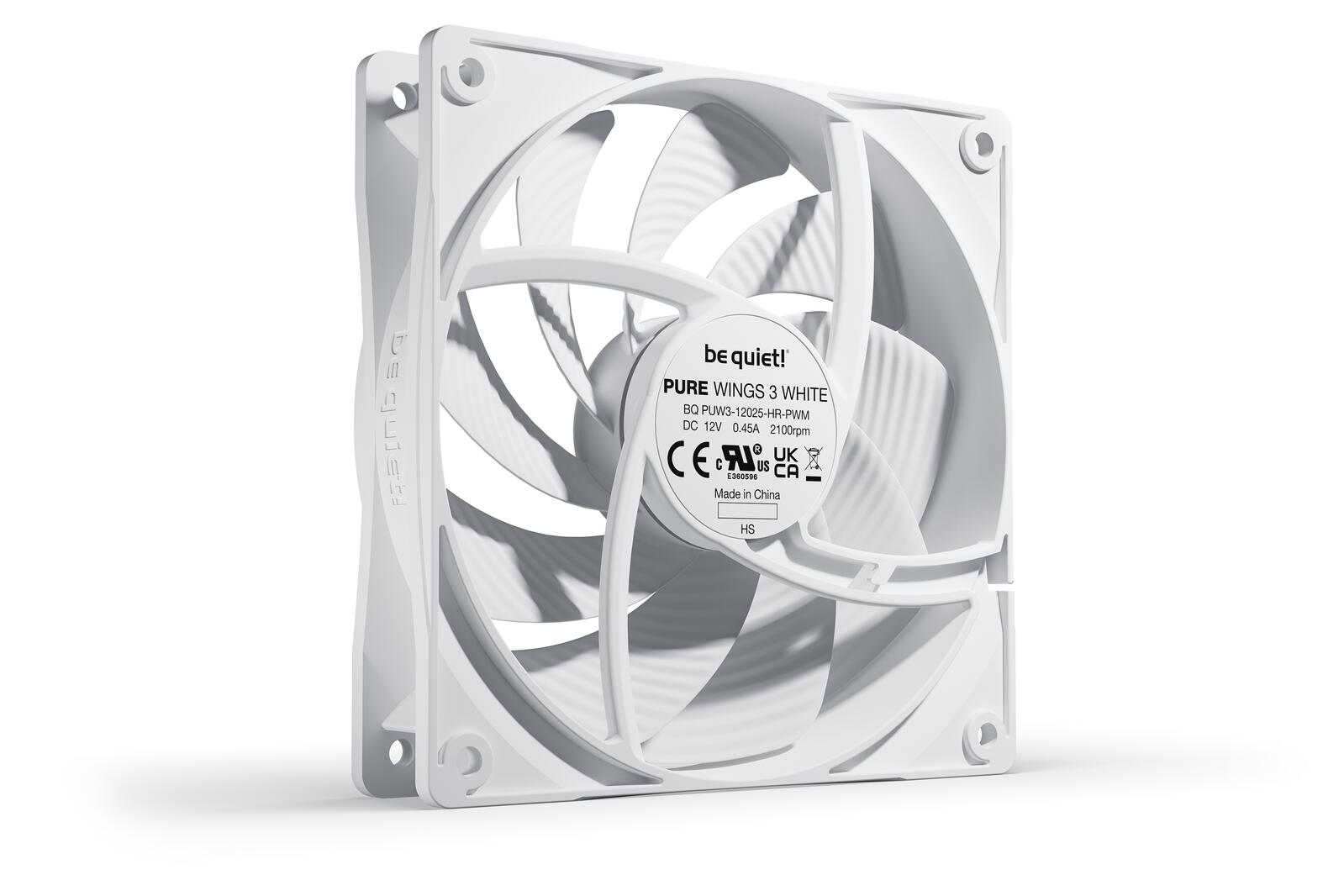 be quiet Lüfter Pure Wings 3 White 120mm PWM High-Speed weiß