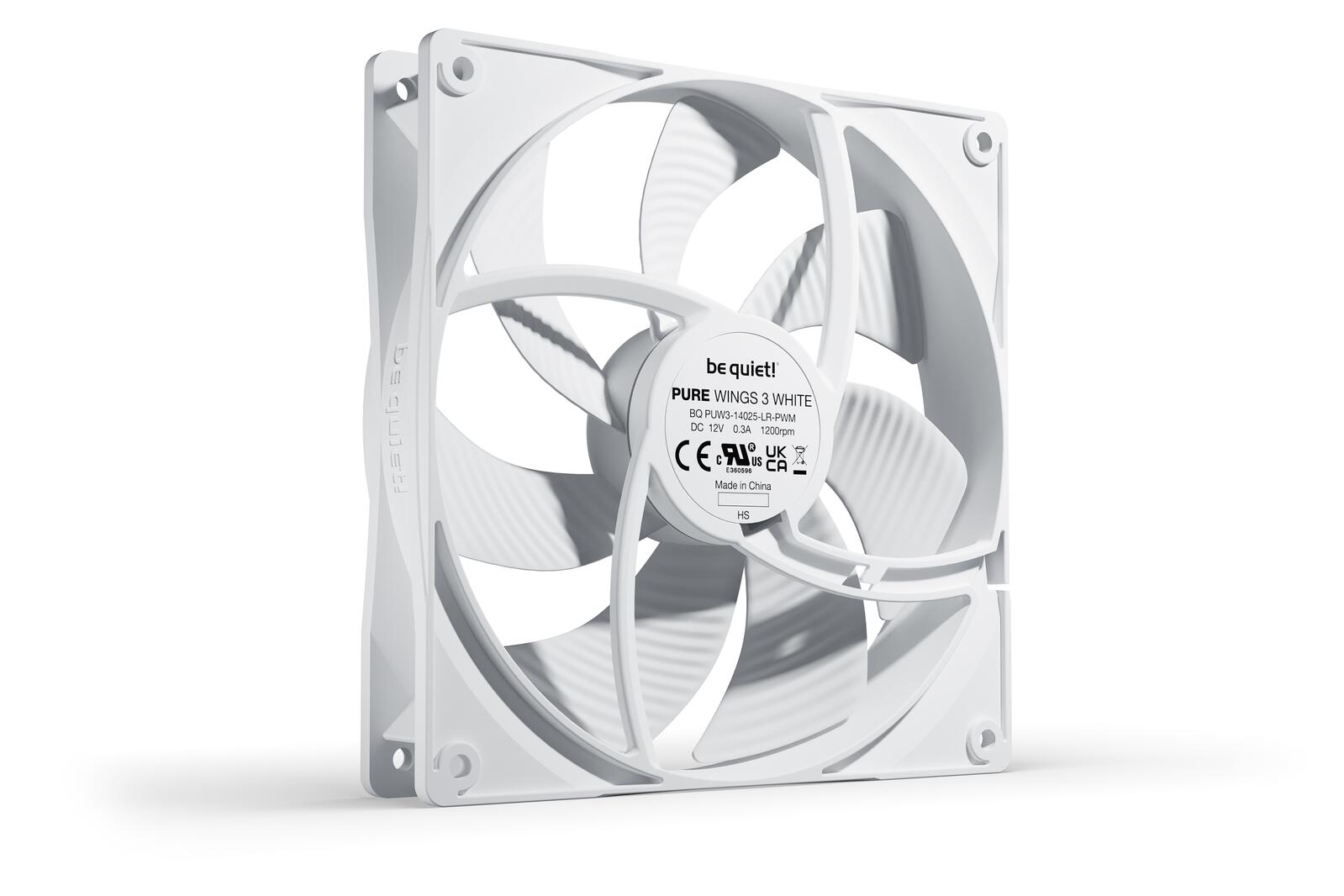 be quiet Lüfter Pure Wings 3 White 140mm PWM weiß