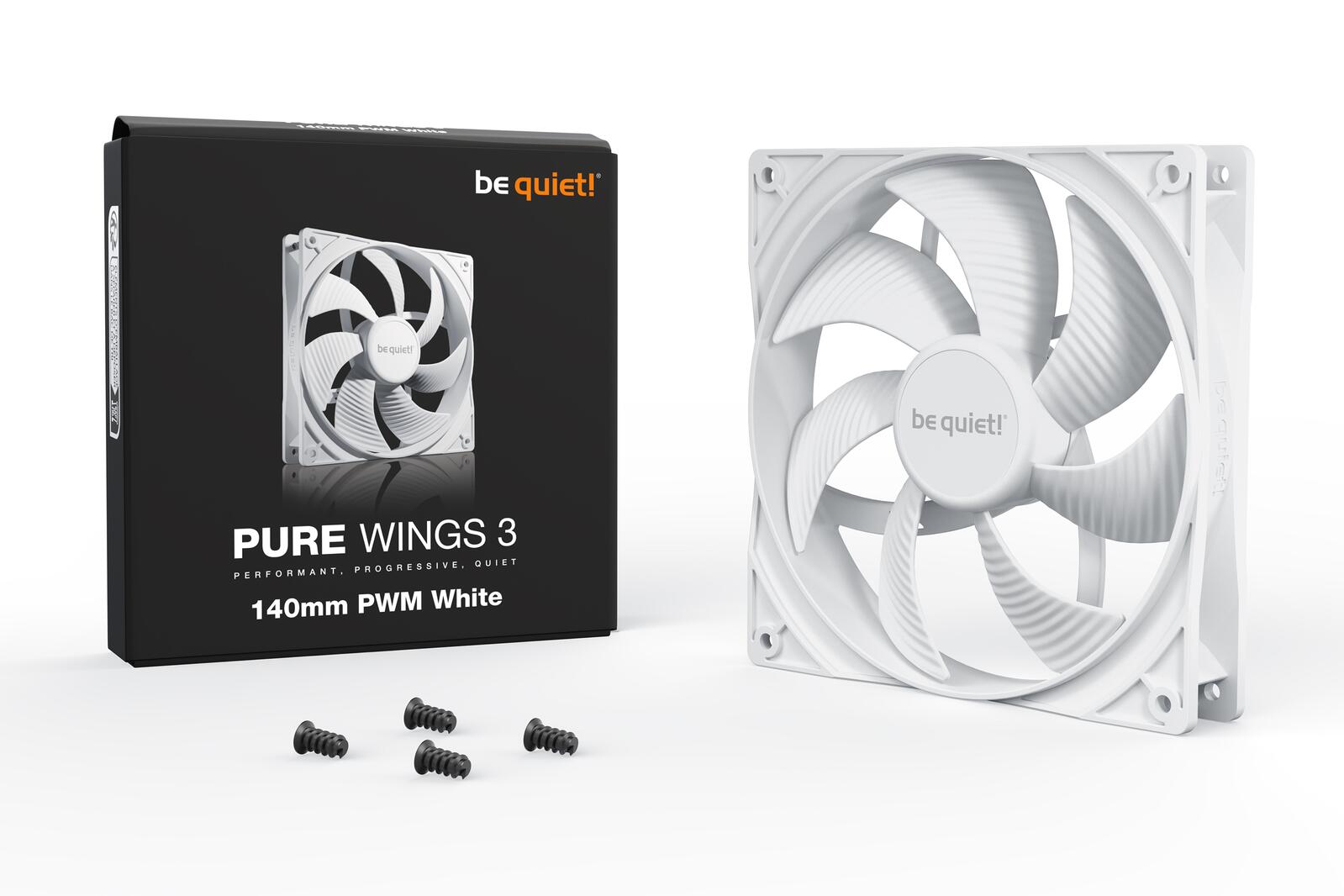 be quiet Lüfter Pure Wings 3 White 140mm PWM weiß