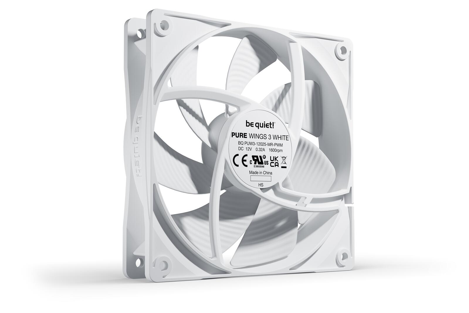 be quiet Lüfter Pure Wings 3 White 120mm PWM weiß