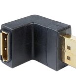 DeLOCK Adapter DisplayPort Stecker zu DisplayPort Buchse gewinkelt unten