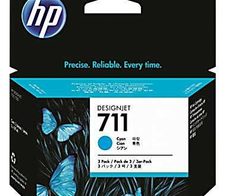 HP Original 711 Druckerpatrone - cyan 3er Pack (CZ134A)