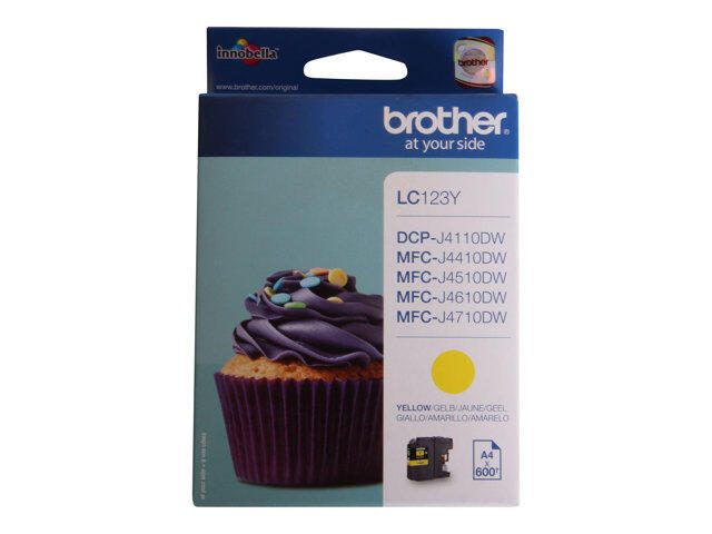 Brother Original LC-123Y Druckerpatrone gelb 600 Seiten (LC123Y)