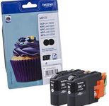 Brother Original LC-123 Druckerpatronen Doppelpack schwarz 2 x 600 Seiten (LC123BKBP2DR)