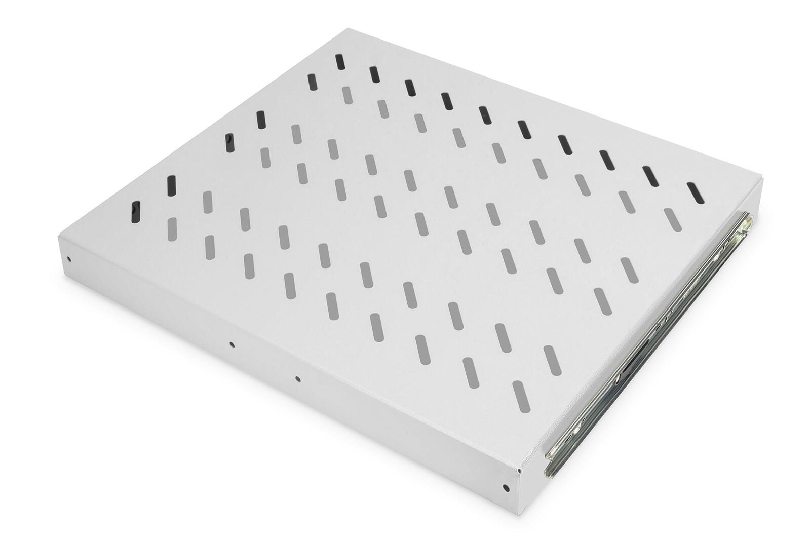 Digitus Fachboden 19"-Schränke ausziehbar ab 600mm Tiefe bis 25kg 1HE RAL7035 grau