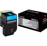 Lexmark Original Toner Standard Variante - CX410 cyan 3.000 Seiten (80C0H20)