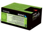 Lexmark Original 802HC Toner cyan 3.000 Seiten (80C2HC0) für CX410e/de/dte, CX510de/dhe/dthe
