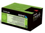 Lexmark Original 802HC Toner cyan 3.000 Seiten (80C2HC0) für CX410e/de/dte, CX510de/dhe/dthe