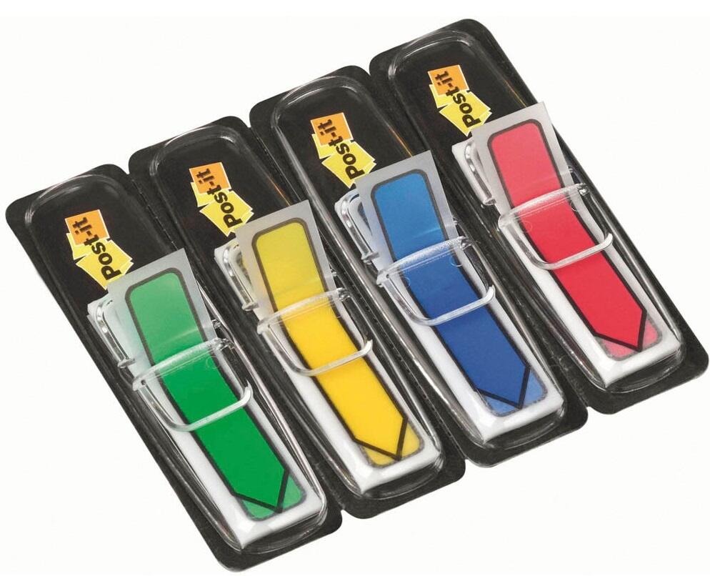 Post-it Index Pfeile Small Haftstreifen farbsortiert - 4 x 24 Streifen