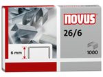 novus Heftklammern 26/6 - 6 mm - Packung mit 1.000 Stück