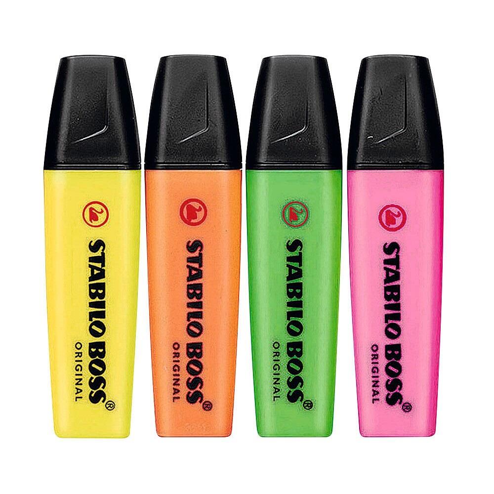 STABILO BOSS ORIGINAL Textmarker - 4er Pack