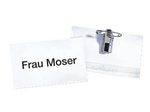 DURABLE Namensschilder mit Kombiklemme 9,0 x 5,4 cm - 50 Stück