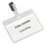 DURABLE Namensschilder mit Clip 9,0 x 6,0 cm - 25 Stück