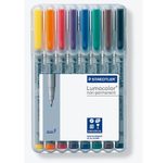 STAEDTLER Lumocolor Folienstifte-Set farbsortiert non-permanent - 8 Stück