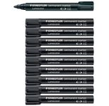 STAEDTLER Lumocolor Permanentmarker 2,0 mm schwarz - 10 Stück