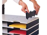 styro Sortierstation Styrodoc grau/schwarz mit 6 Fächer