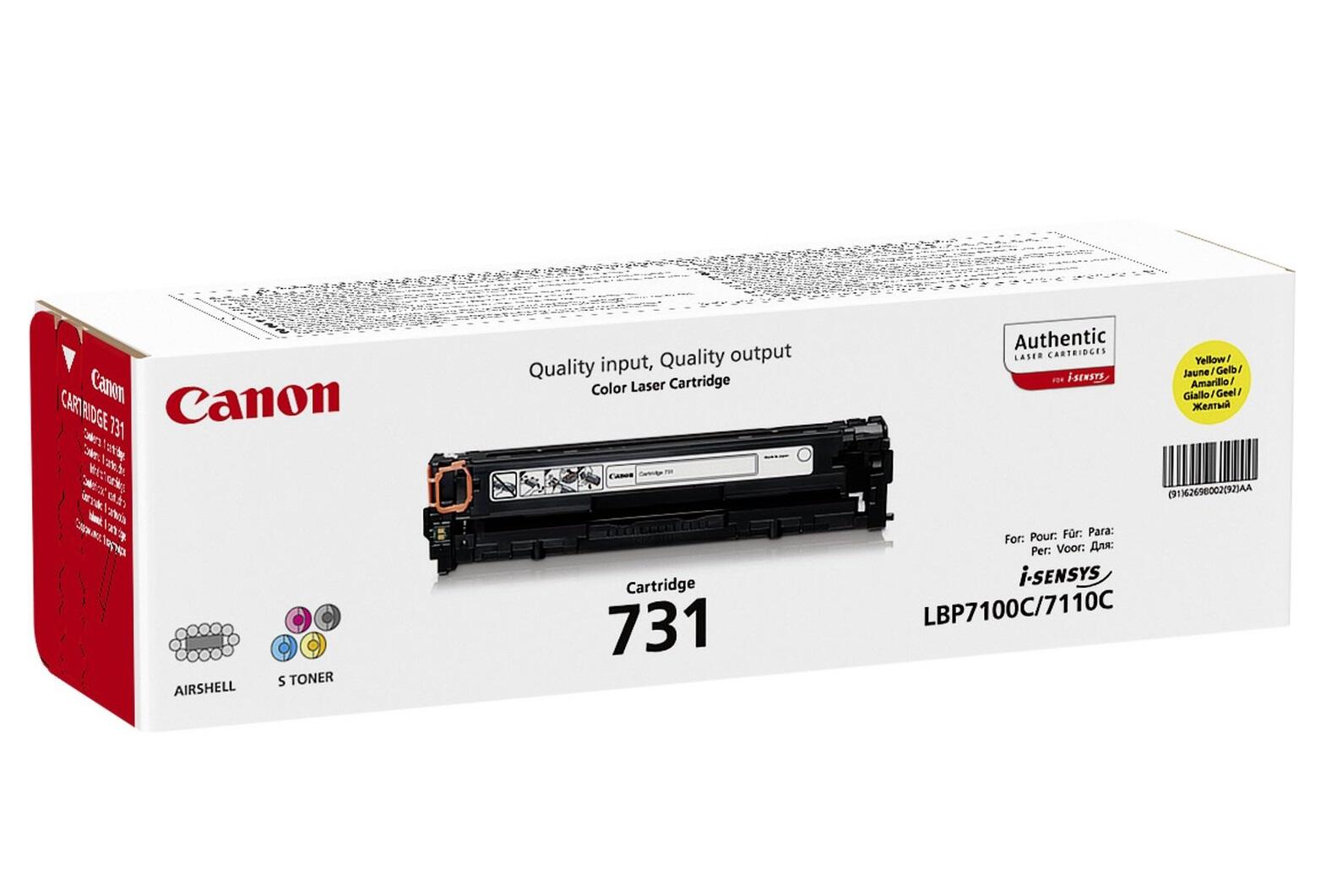 Canon Original Toner 731Y gelb 1.500 Seiten (6269B002)