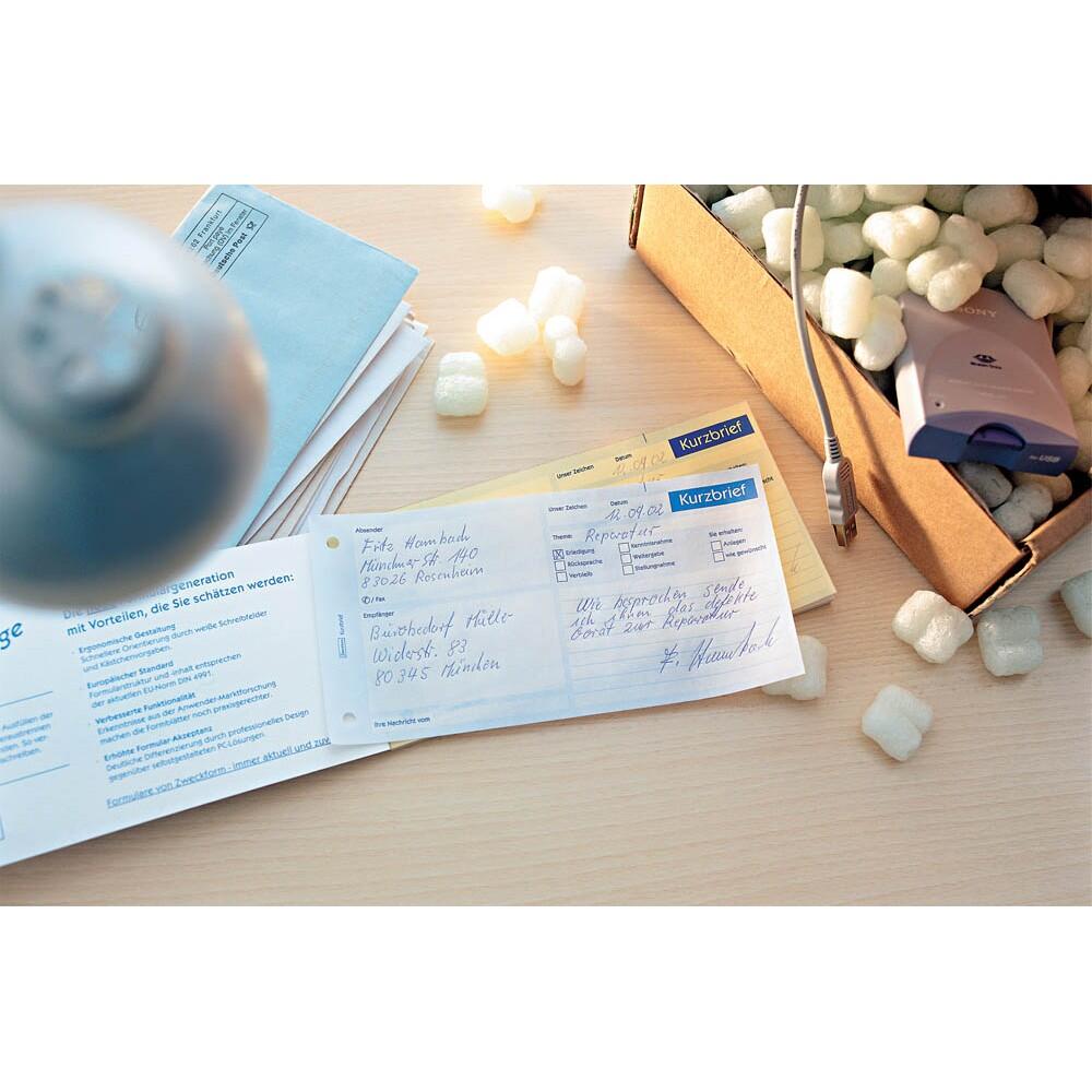 AVERY Zweckform Kurzbrief 1/3 DIN A4 Formularbuch 1020 - 100 Blatt