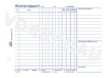 AVERY Zweckform Wochenrapport Formularbuch 1310 - 1 x 100 Blatt