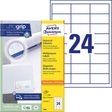 AVERY Zweckform Etiketten 3658 weiß 64,6 x 33,8 mm - 2.400 Stück