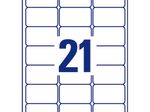 AVERY Zweckform Etiketten L6023REV-25 weiß 63,5 x 38,1 mm - 630 Stück