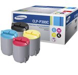 Samsung Original CLP-P300C Rainbow-Kit schwarz cyan magenta gelb 1.000 Seiten (CLP-P300C/ELS) für CLP-300