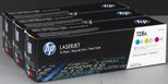 HP Original 128A Toner Tri-Pack cyan, magenta, gelb 1.300 Seiten (CF371AM)