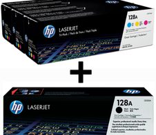 HP Original 128A Toner 4er Set schwarz, cyan, magenta, gelb