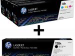 HP Original 128A Toner 5er Set - schwarz (2), cyan, magenta, gelb