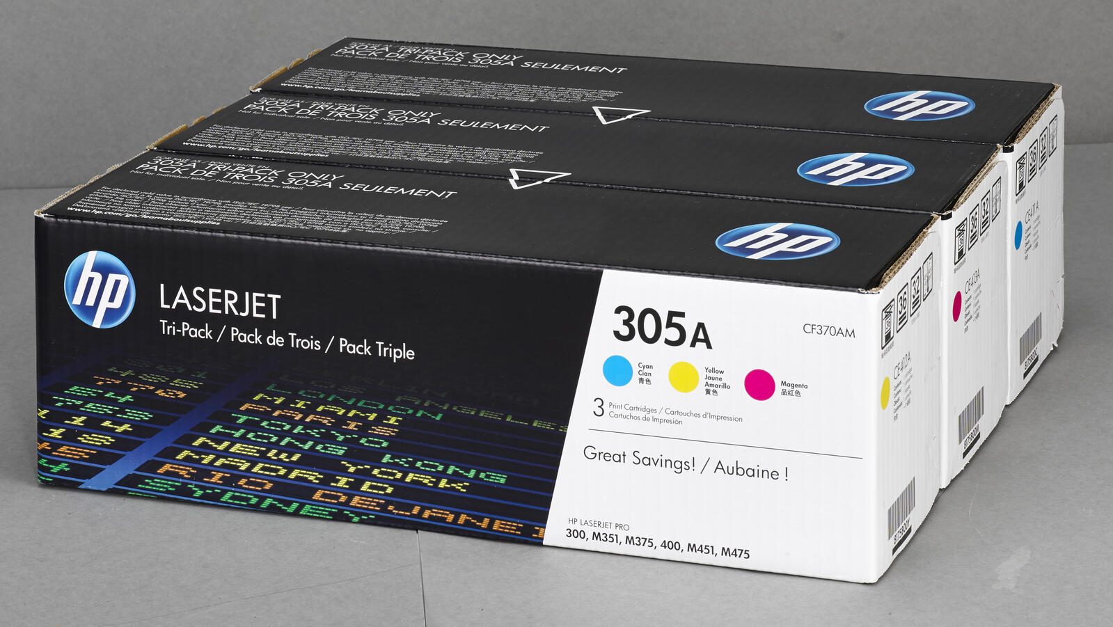 HP Original 305A Toner - 3er Multipack (CF370AM)