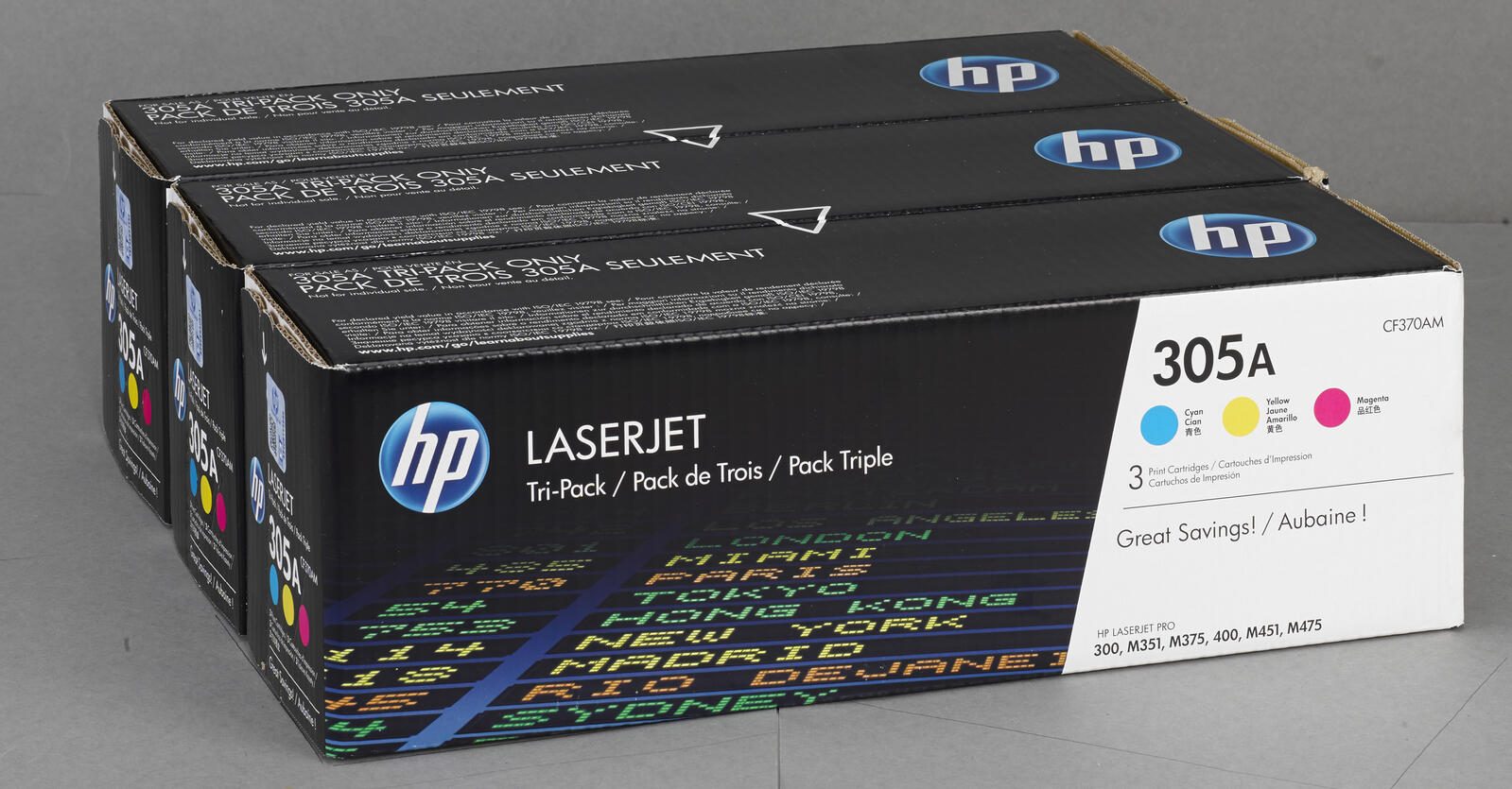 HP Original 305A Toner - 3er Multipack (CF370AM)