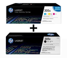 HP Original 305A/305X Toner - 4er Multipack (CF370AM, CE410X)
