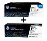HP Original 305A/305X Toner - 5er Multipack (CF370AM, 2x CE410X)