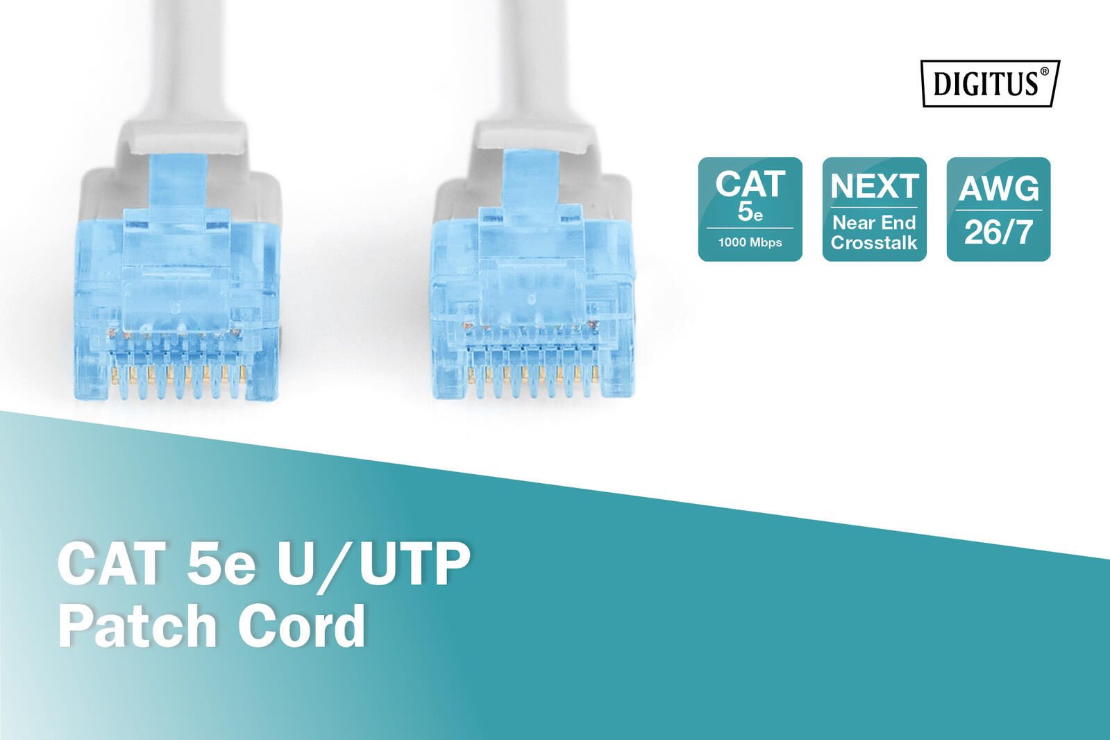 DIGITUS Patch-Kabel RJ-45 (M) zu RJ-45 (M) 30 m CCA U/UTP Cat 5e grau (DK-1512-300)