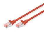 DIGITUS Patch-Kabel RJ-45 (M) zu RJ-45 (M) 1m Kupfer S/FTP Cat 6 rot (DK-1644-010/R)
