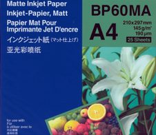 Brother BP 60MA Matte Inkjet Paper - Papier, matt - A4 (210 x 297 mm) - 145 g/m2 - 25 Blatt - für DCP J132, J4210, J540,