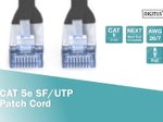 DIGITUS Patch-Kabel RJ-45 (M) zu RJ-45 (M) 2m Kupfer SF/UTP Cat 5e schwarz (DK-1531-020/BL)