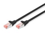 DIGITUS Patch-Kabel RJ-45 (M) zu RJ-45 (M) 0.5m Kupfer S/FTP Cat 6 schwarz (DK-1644-005/BL)