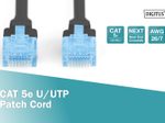 DIGITUS Patch-Kabel RJ-45 (M) zu RJ-45 (M) 1 m CCA U/UTP Cat 5e schwarz (DK-1512-010/BL)