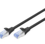 DIGITUS Patch-Kabel RJ-45 (M) zu RJ-45 (M) 1m CCA SF/UTP Cat 5e schwarz (DK-1532-010/BL)
