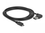 DeLOCK Kabel EASY-USB 2.0 Typ-A Stecker zu USB 2.0 Typ Micro-B Stecker gewinkelt links 2m