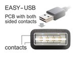 DeLOCK Kabel EASY-USB 2.0 Typ-A Stecker zu USB 2.0 Typ Micro-B Stecker gewinkelt links 2m