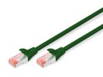 DIGITUS Patch-Kabel RJ-45 (M) zu RJ-45 (M) 0.5m Kupfer S/FTP Cat 6 grün (DK-1644-005/G)