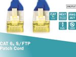 DIGITUS Patch-Kabel RJ-45 (M) zu RJ-45 (M) 7m Kupfer S/FTP Cat 6a blau (DK-1644-A-070/B)